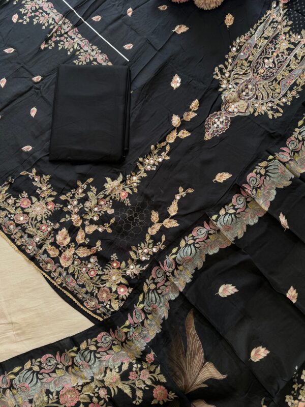 Digital Printed Muslin Black - Image 2