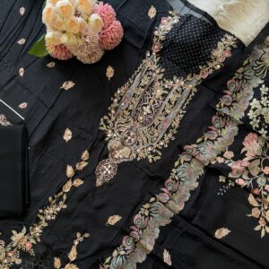 Digital Printed Muslin Black