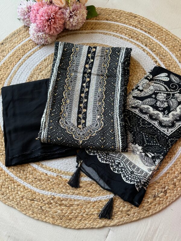 Glamorous Black Muslin - Image 2