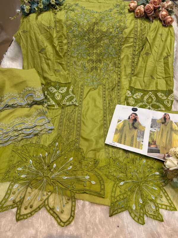 Cutwork daman Suit- 1667 - Image 4