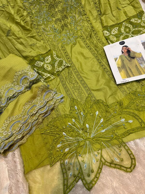 Cutwork daman Suit- 1667 - Image 3
