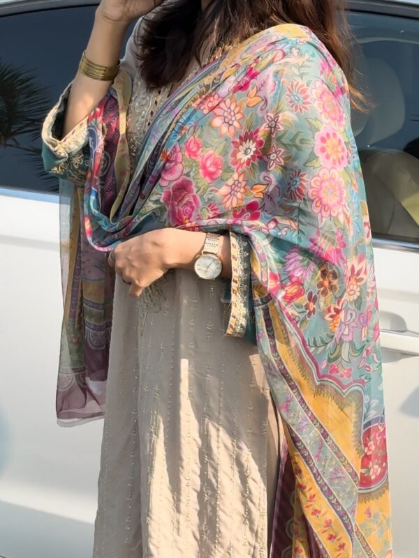 Rayon Fully Embroidered Suit-3754 - Image 2